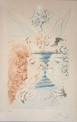 an image of a drawing of a woman and a cat