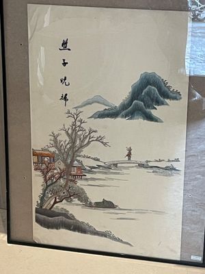 a picture of a painting hanging on the wall