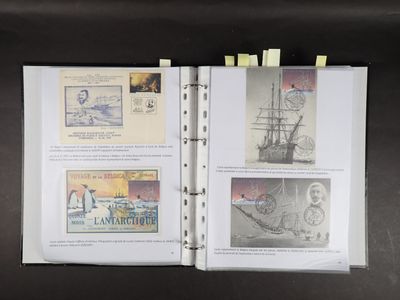 1 classeur noir de plus de 135 lettres et cartes, entiers PO…