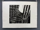 a black and white photo of a picture of a building