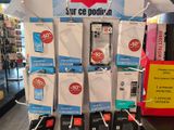 a display of cell phones for sale in a store