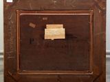 an old wooden picture frame with a piece of writing on it