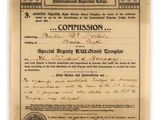 un ancien document comportant une image en noir et blanc d'un certificat