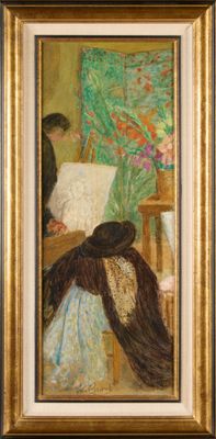 Marthe ORANT (1874-1957). Le peintre dans son atelier. - Photo 1