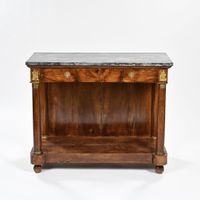 Console en bois de placage montants en colonne, réunies par … (photo 4)