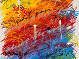 une image représentant un tableau recouvert d'une épaisse couche de peinture