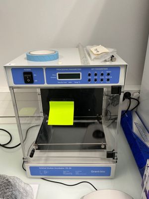 an image of a lab with a computer and a printer