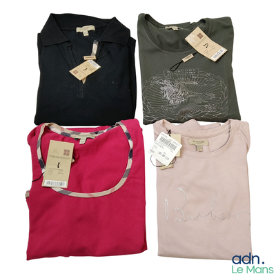 Lot de 4 tee-shirts BURBERRY, Taille M et L - Bon état, quel…