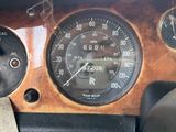 a close up of a speedometer in a car
