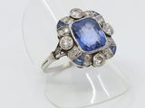 bague art déco en saphir et diamant