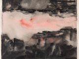 une image représentant une peinture en noir et blanc avec un cœur rouge