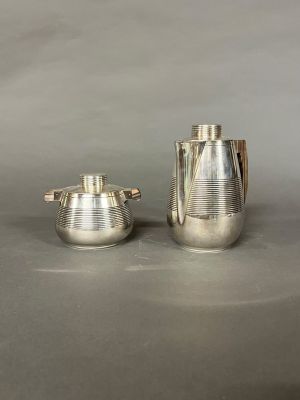 paire de sucriers et poivriers plaqués argent