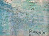 a picture of a painting of a boat in the water