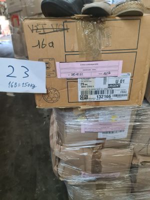 Palette d’environ 150 kg – Chaussures crème contemporaine et…