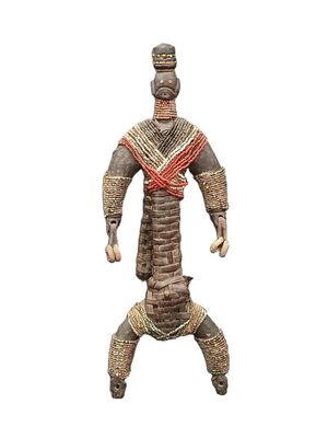 Poupée de fertilité Namji, en bois, perles, fibre…