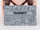 a gift card with a picture of a rabbit on it