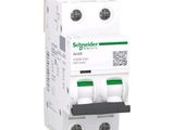 a close up of a miniature circuit breaker on a white background