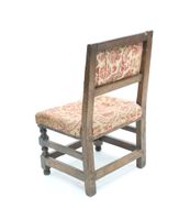 Chaise en bois naturel mouluré, pieds antérieurs balustre - … (photo 2)