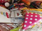 a pile of craft supplies sitting on top of a table