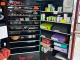 a display of cosmetics products in a store