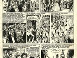 a black and white page from a comic book with a picture of a group of people
