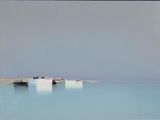 an image of a painting of boats in a body of water