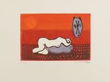 an image of a painting of a woman laying on a bed