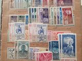 an open book with a bunch of different stamps on it