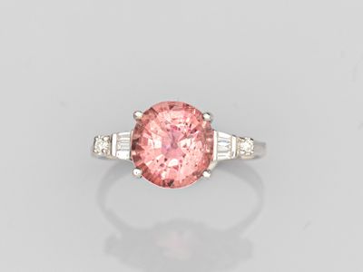 a pink sapphire and diamond ring