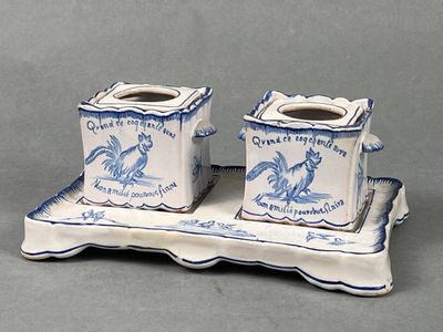 Emile GALLE (Lorraine), période Saint-Clément. Encrier compo… - Photo 1