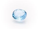 a blue topazte gems on a white background