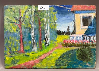 Otto Herbert HAJEK (1927-2005) - Vue d'un jardin