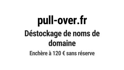 Nom de domaine pull-over.fr. Catégorie: Mode et textile.
