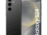 a close up of the back of a black samsung s9