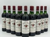 six bouteilles de vin sont alignées sur une surface blanche