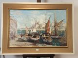 une image d'un tableau sur un chevalet dans une pièce