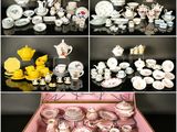 de nombreux types de tasses et soucoupes pour le thé et le café