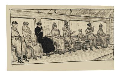 ÉCOLE RUSSE, VERS 1910 In a Tram