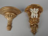 paire d'appliques murales anciennes en or doré ornées de « cher cher » et de « cher cher cher cher cher cher cher cher cher cher cher cher cher cher cher cher cher