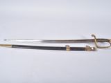 two swords, one with a gold handle and the other with a black handle