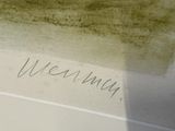 a close up of a picture of a watercolor painting on a table