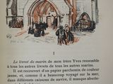 illustration of an old book with a drawing of a castle