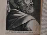 an open book with a picture of a man with a beard