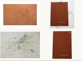 quatre images différentes d'un livre sur lequel figure un dessin