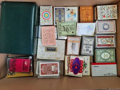a box full of different types of cards in it