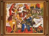 an image of a painting of a group of people playing instruments