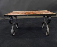 Table basse rectangulaire en fer forgé. (photo 5)