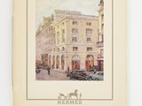 an old book with a picture of a building on the cover