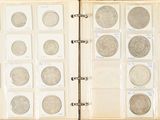 a book with a lot of coins inside of it