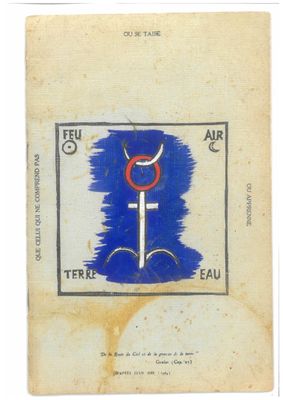 an old postcard with a picture of a blue bird on it